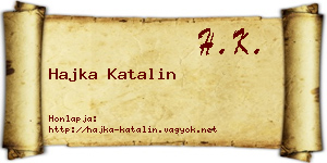 Hajka Katalin névjegykártya