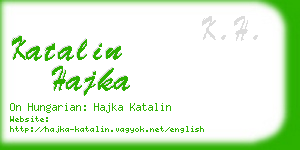 katalin hajka business card